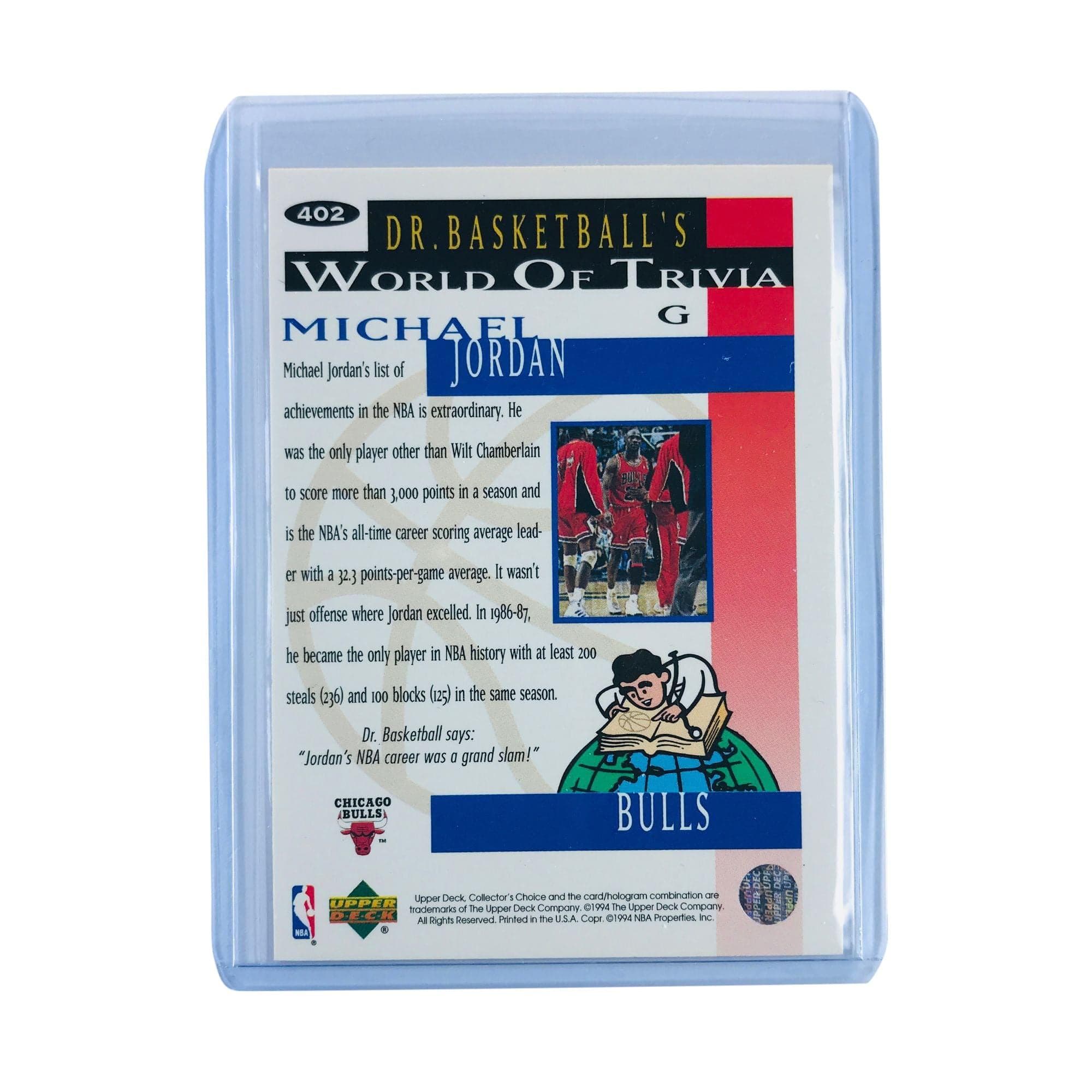 Michael Jordan Chicago Bulls Upper Deck Collector's Choice NBA Trivia Silver Card