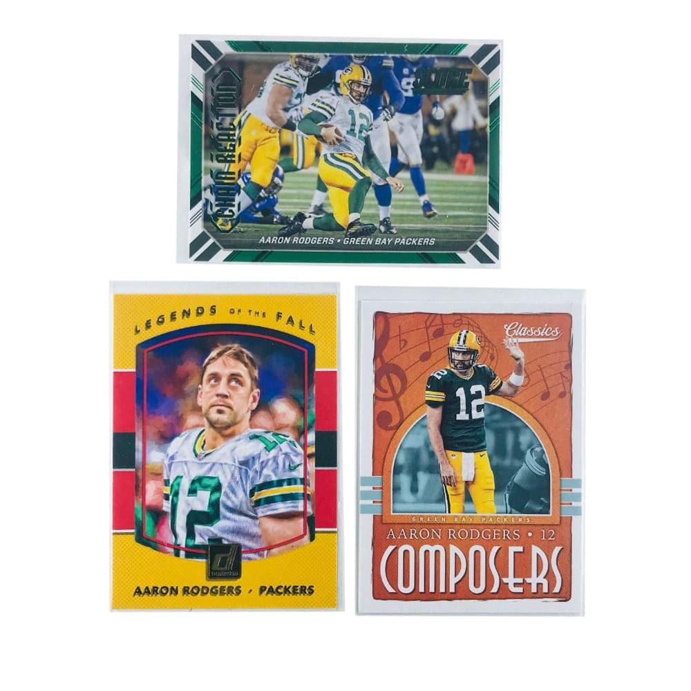 Aaron Rodgers Green Bay Packers Panini NFL 3 Card Insert Set
