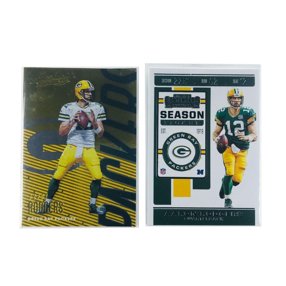 Aaron Rodgers Green Bay Packers Panini NFL 2 Card Insert Set