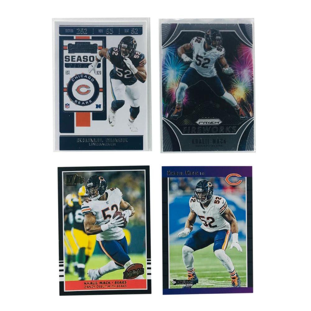 Khalil Mack Chicago Bears 2019 Panini NFL 4 Insert Card Set