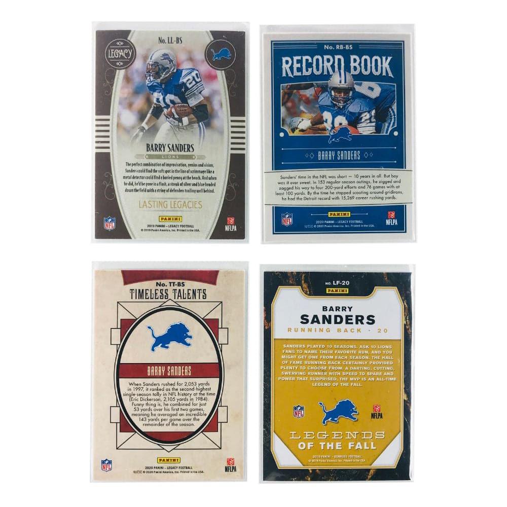 Barry Sanders Detroit Lions Panini NFL 4 Insert Card Set