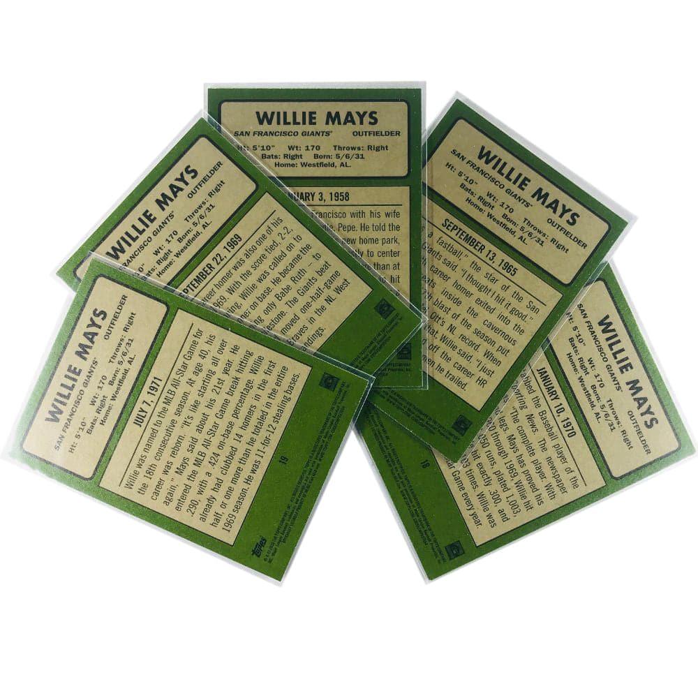 Willie Mays San Francisco Giants Topps MLB Candlestick Park 5 Card Set