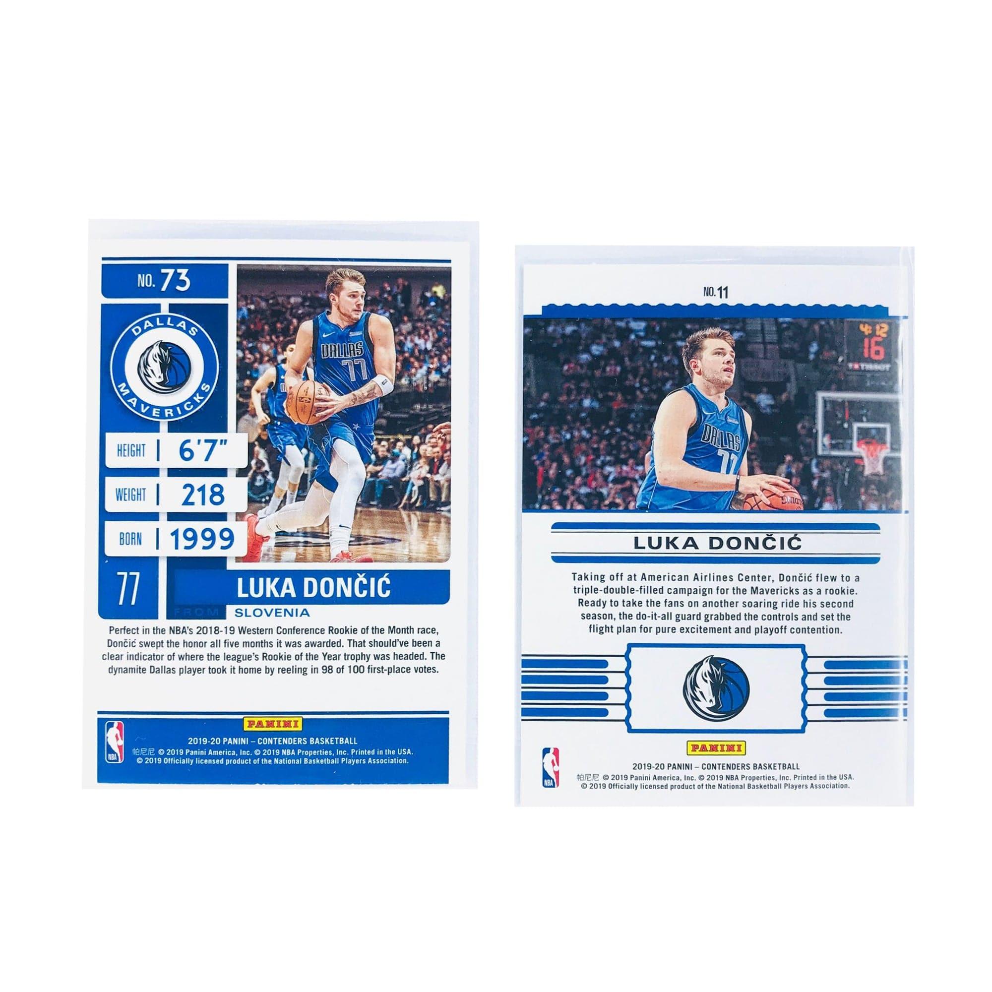 Luka Doncic Dallas Mavericks Panini NBA 2 Card Contenders Set