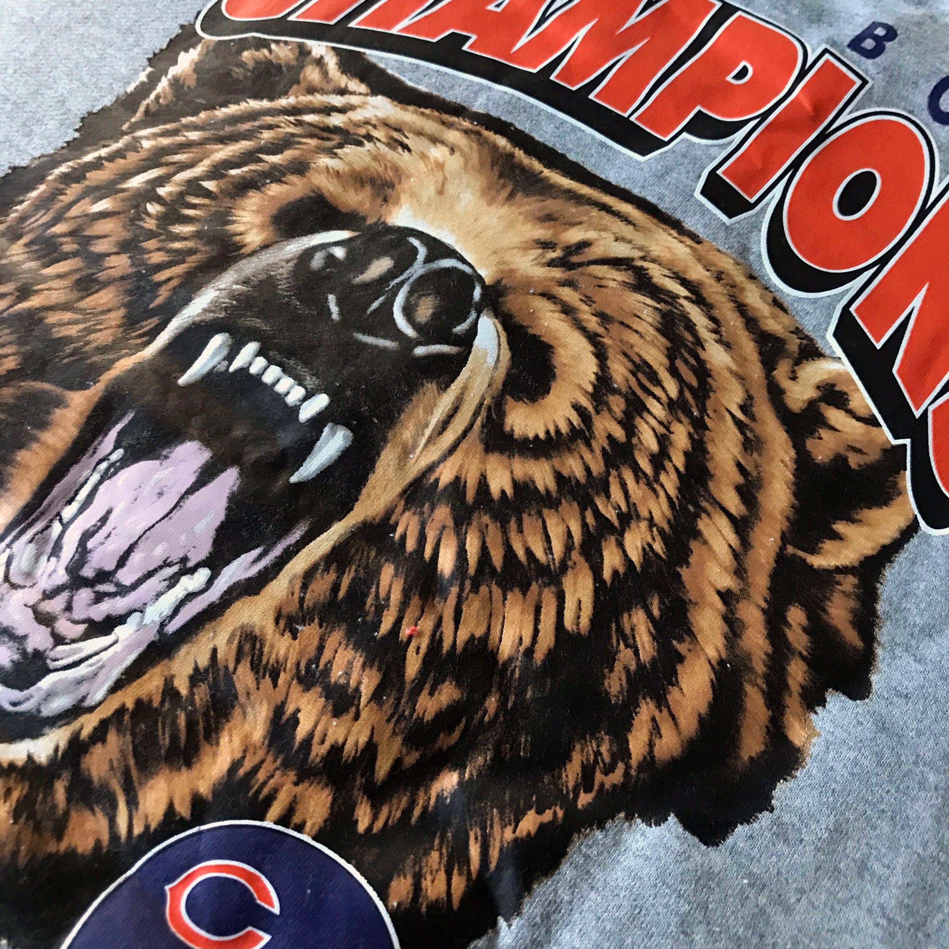 Chicago Bears Mitchell & Ness NFL All Over Champs Premium Crew Jumper - Grey