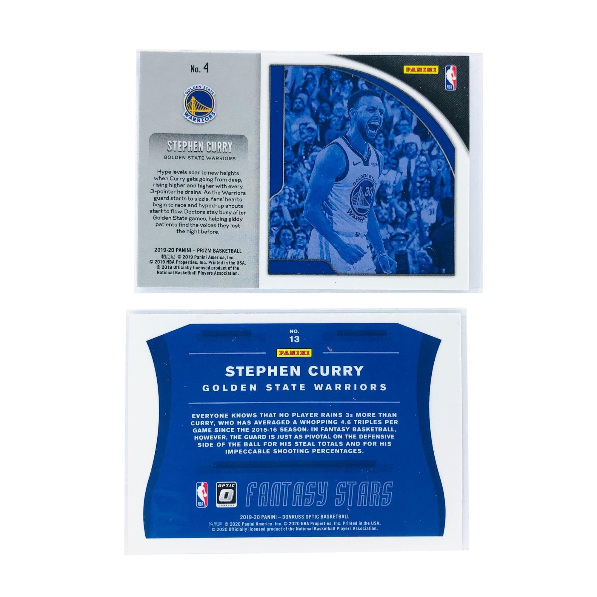 Steph Curry Golden State Warriors 19-20 Panini NBA 2 Card Premium Insert Set