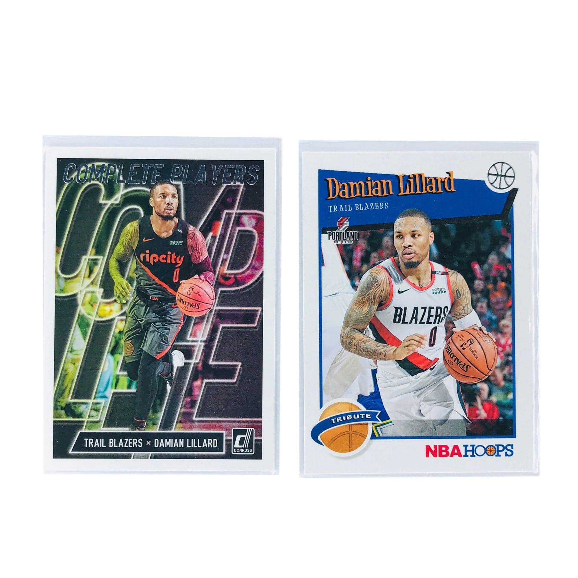 Damian Lillard Portland Trail Blazers 19-20 Panini NBA 2 Card Insert Set