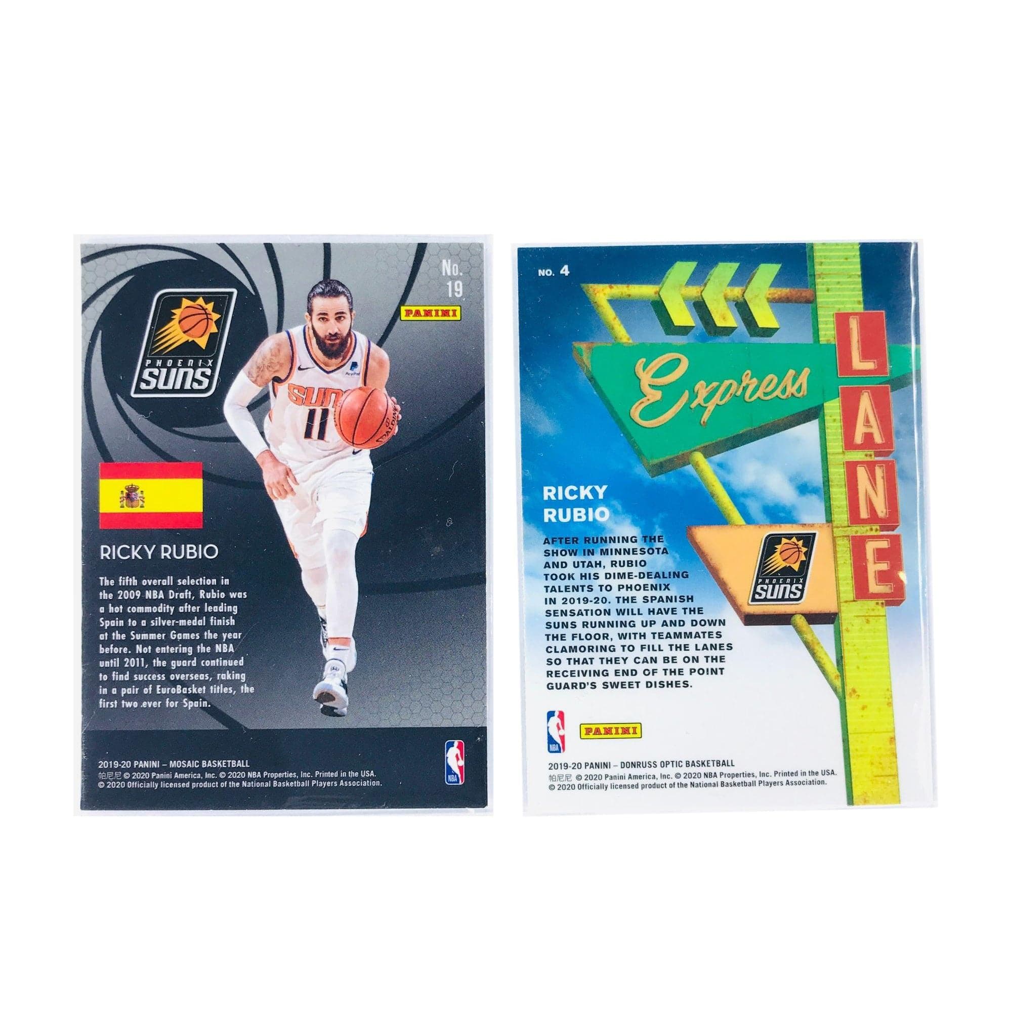 Ricky Rubio Phoenix Suns 19-20 Panini NBA 2 Card Insert Set
