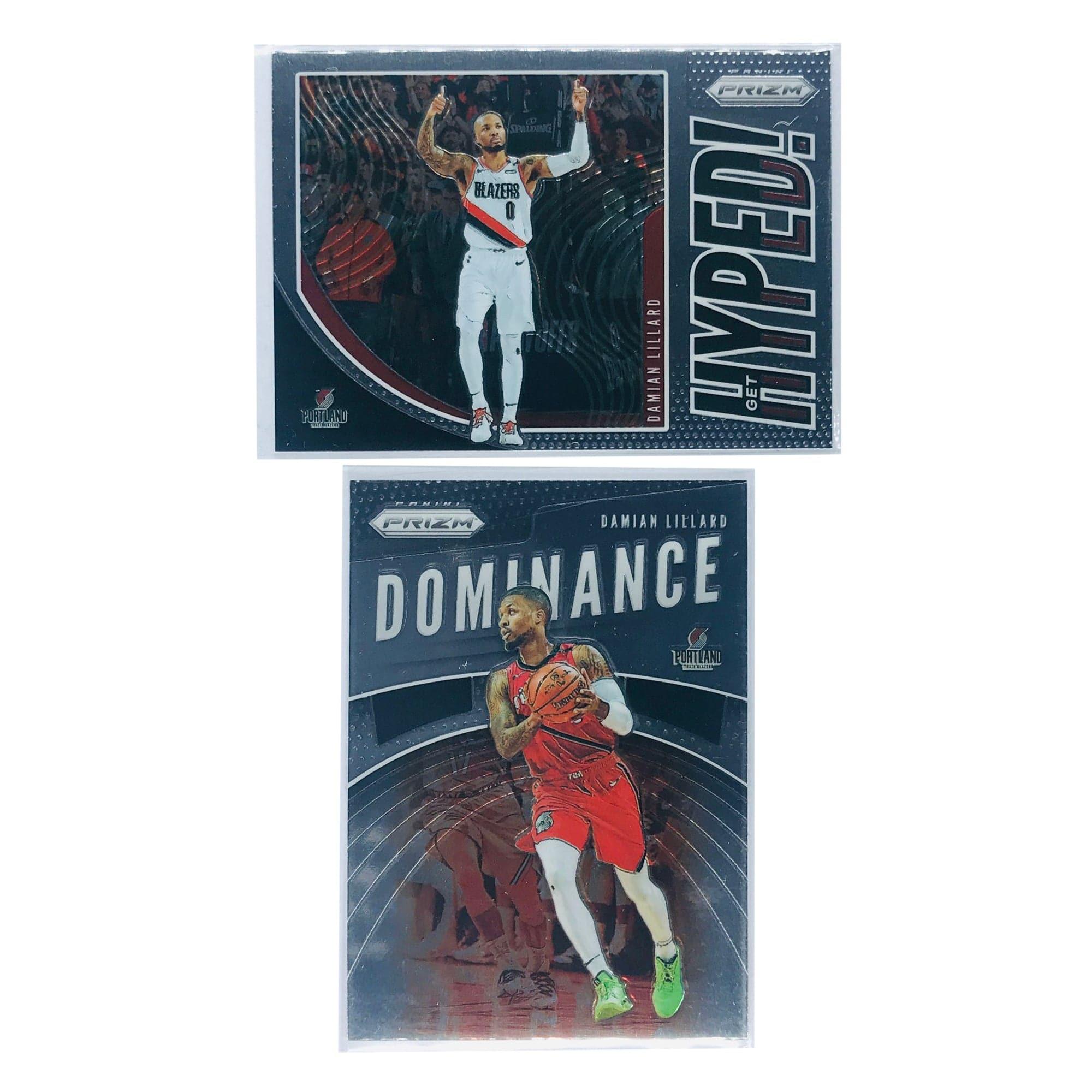 Damian Lillard Portland Trail Blazers 19-20 Panini NBA 2 Card Prizm Insert Set