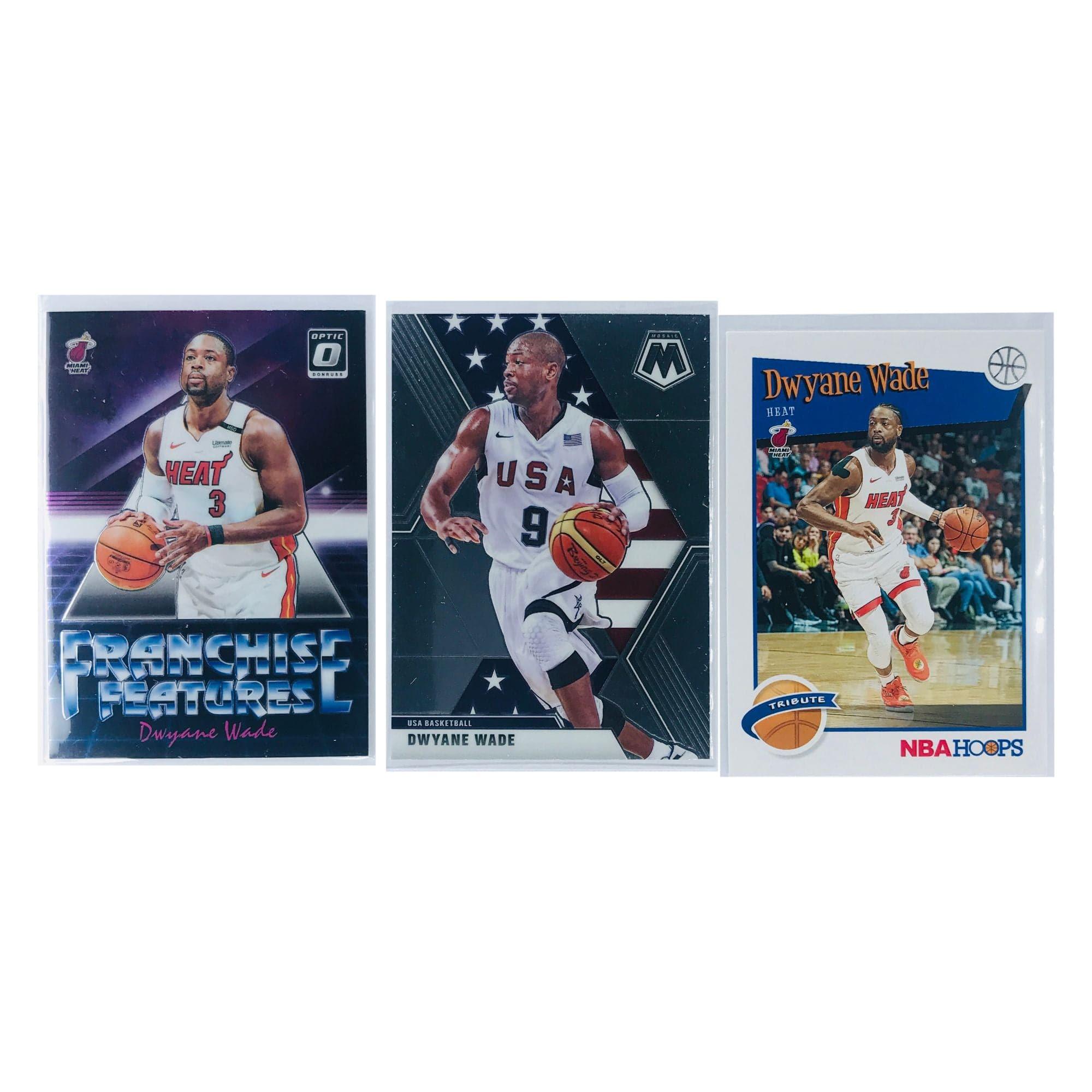 Dwyane Wade Miami Heat Panini NBA 3 Card Insert Set