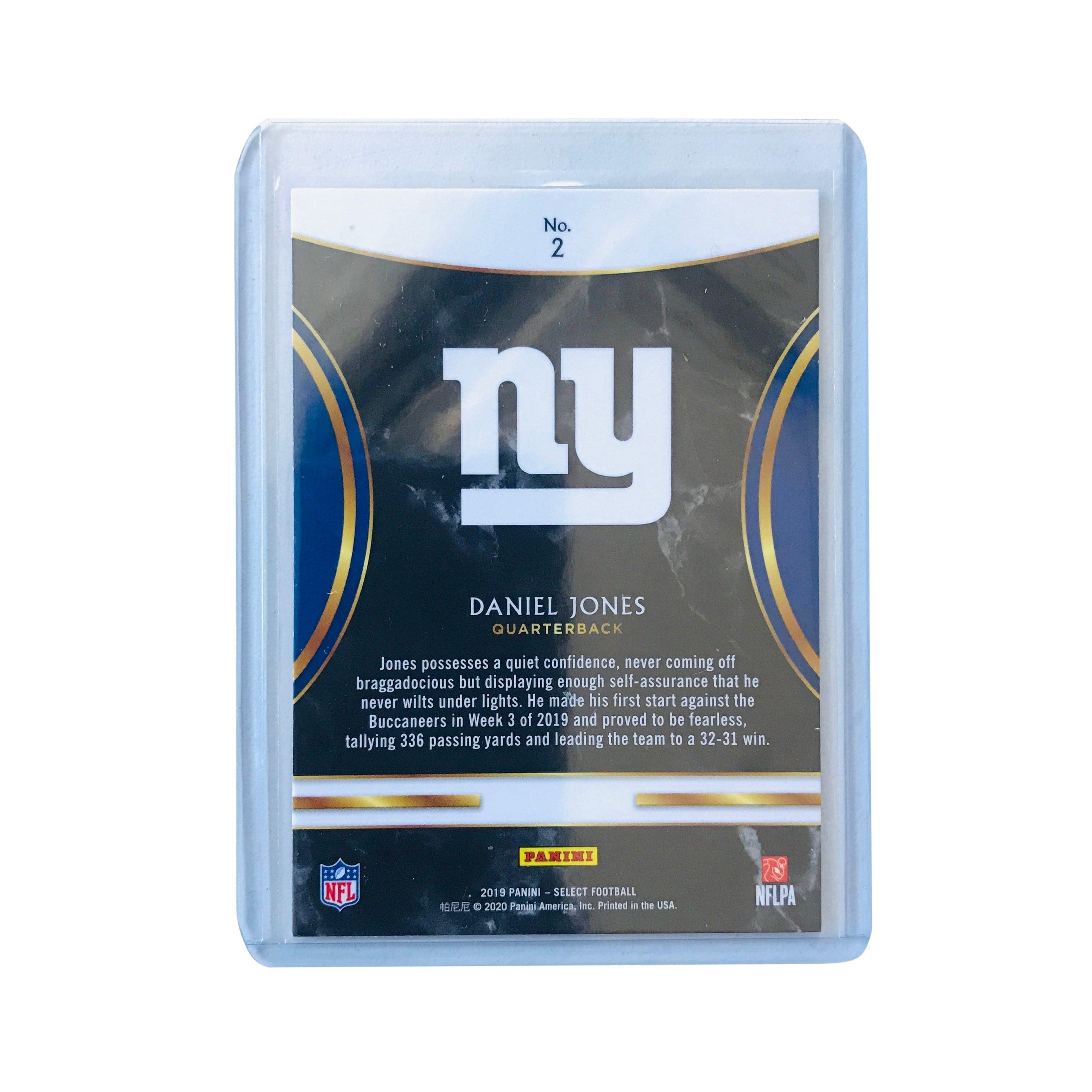 Daniel Jones New York Giants 2019 Panini Select NFL Rookie Selections Card