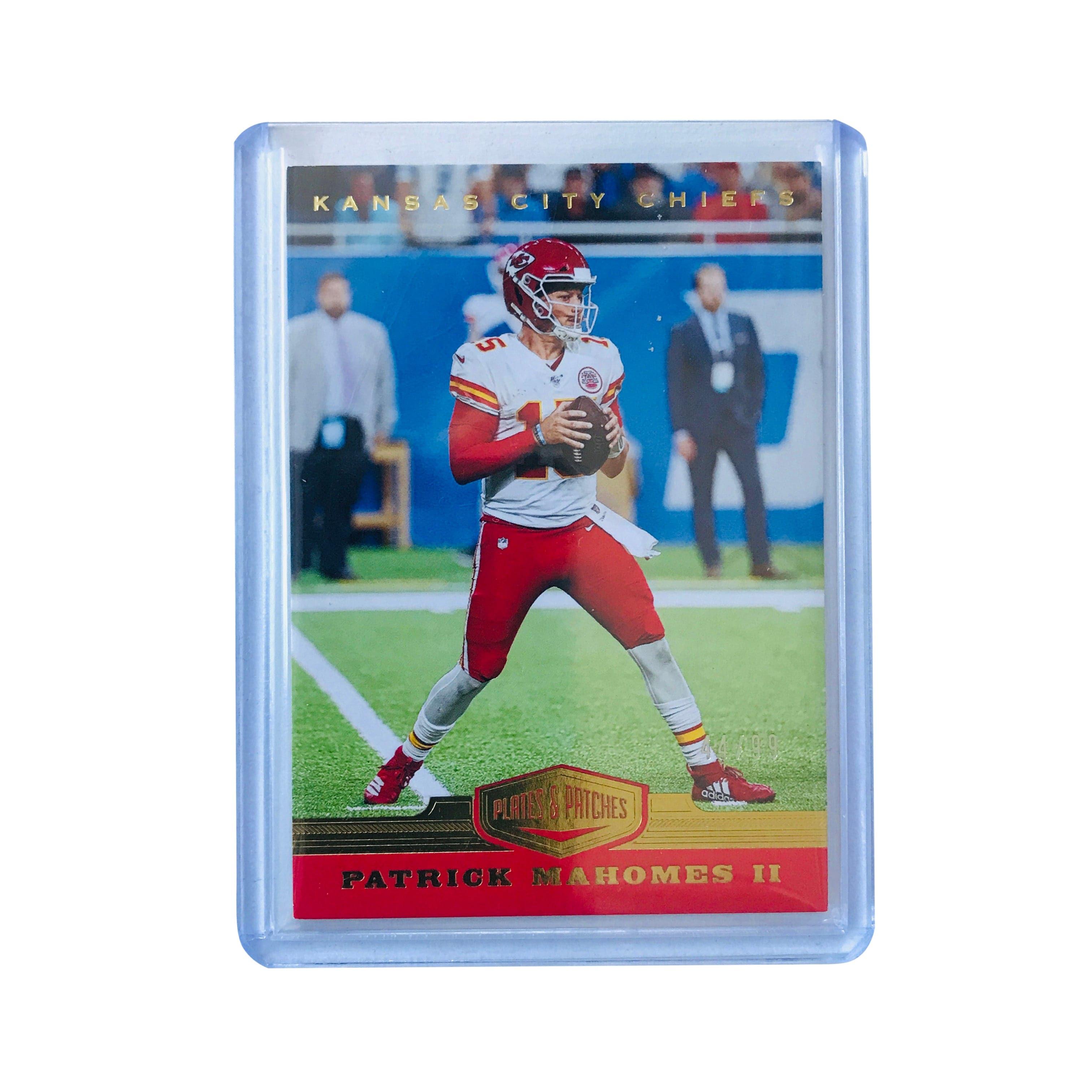 Patrick Mahomes Kansas City Chiefs 2019 Panini Plates Patches NFL /99 Card