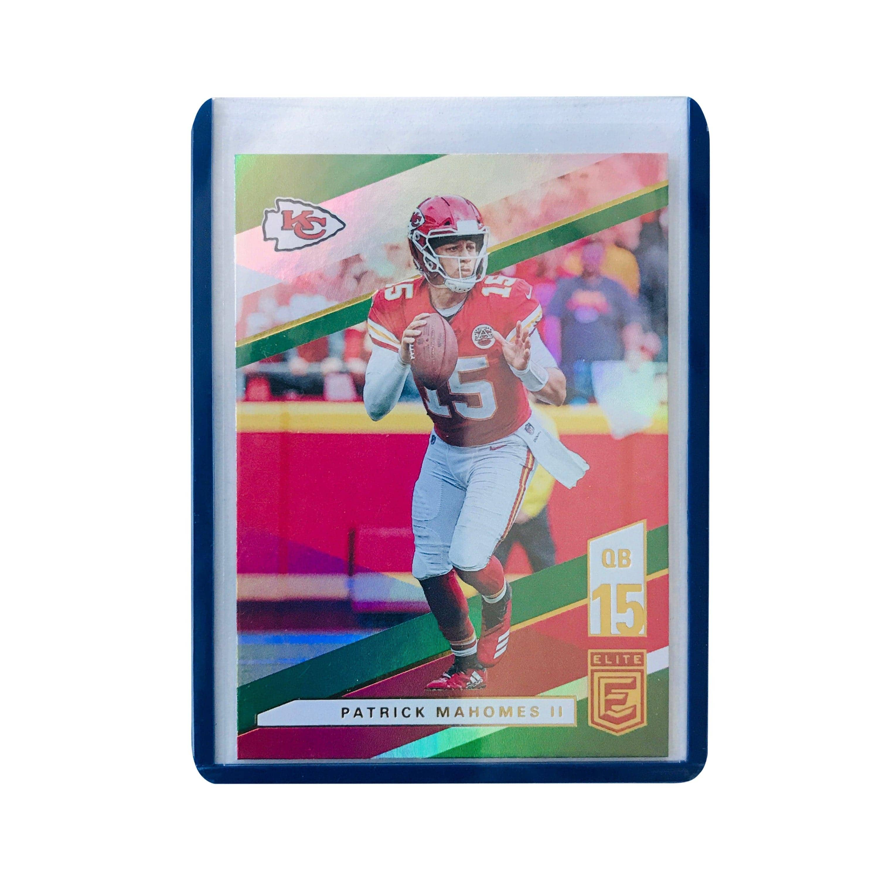 Patrick Mahomes Kansas City Chiefs 2019 Panini Elite NFL Green Parallel Card