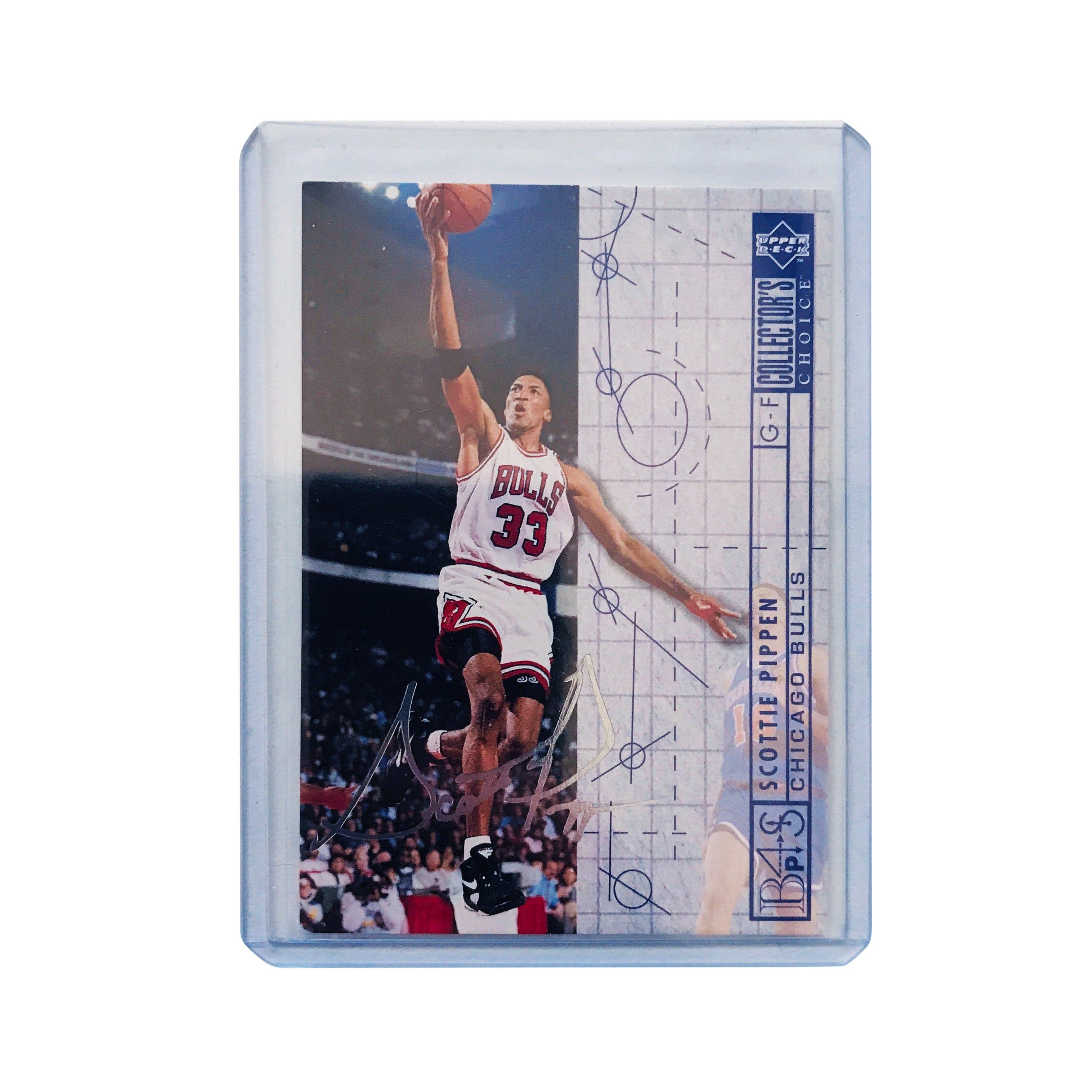 Scottie Pippen Chicago Bulls Upper Deck NBA Blueprint Silver Signature 375 Card