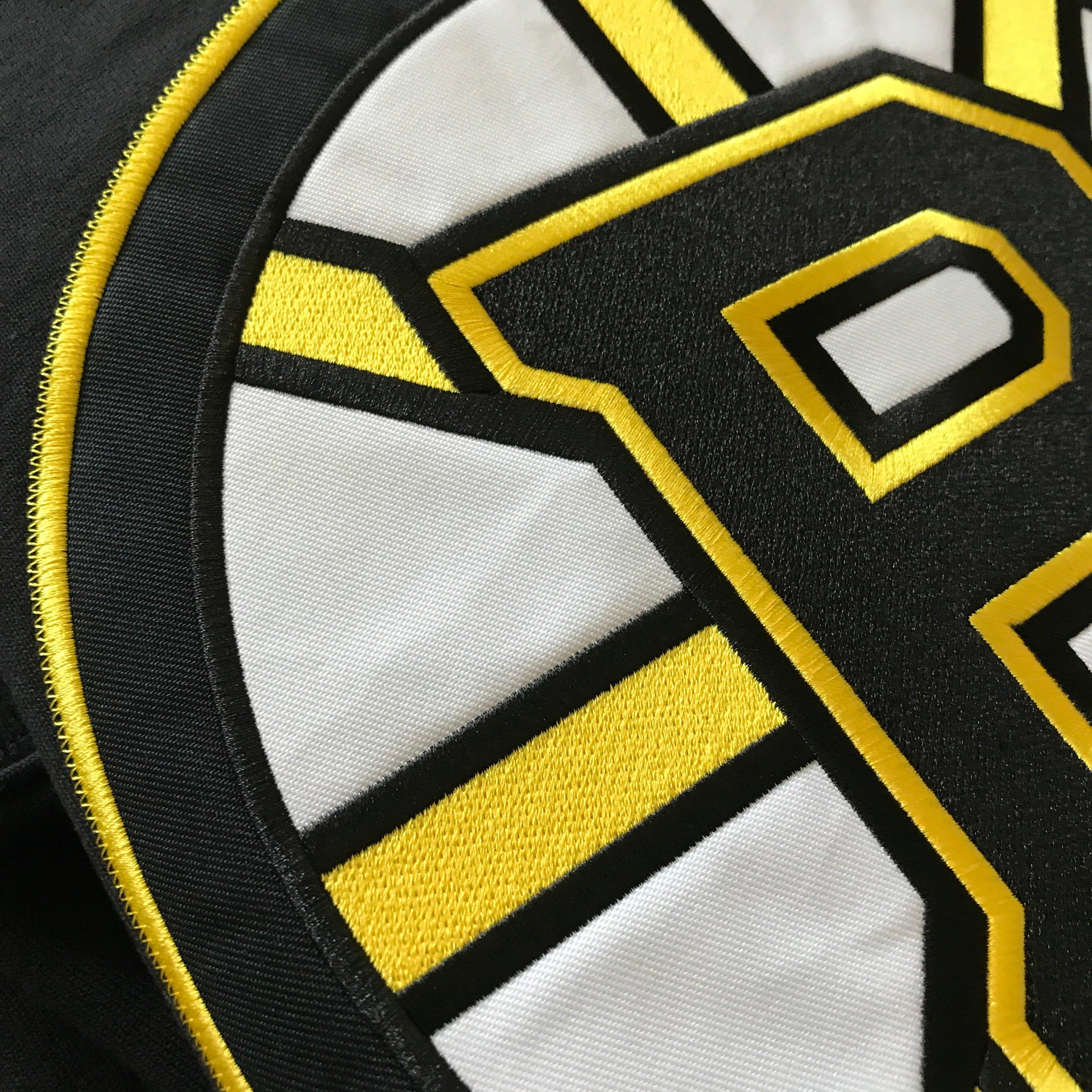 Boston Bruins NHL Applique Logo Oversized Hoodie Jumper - Black