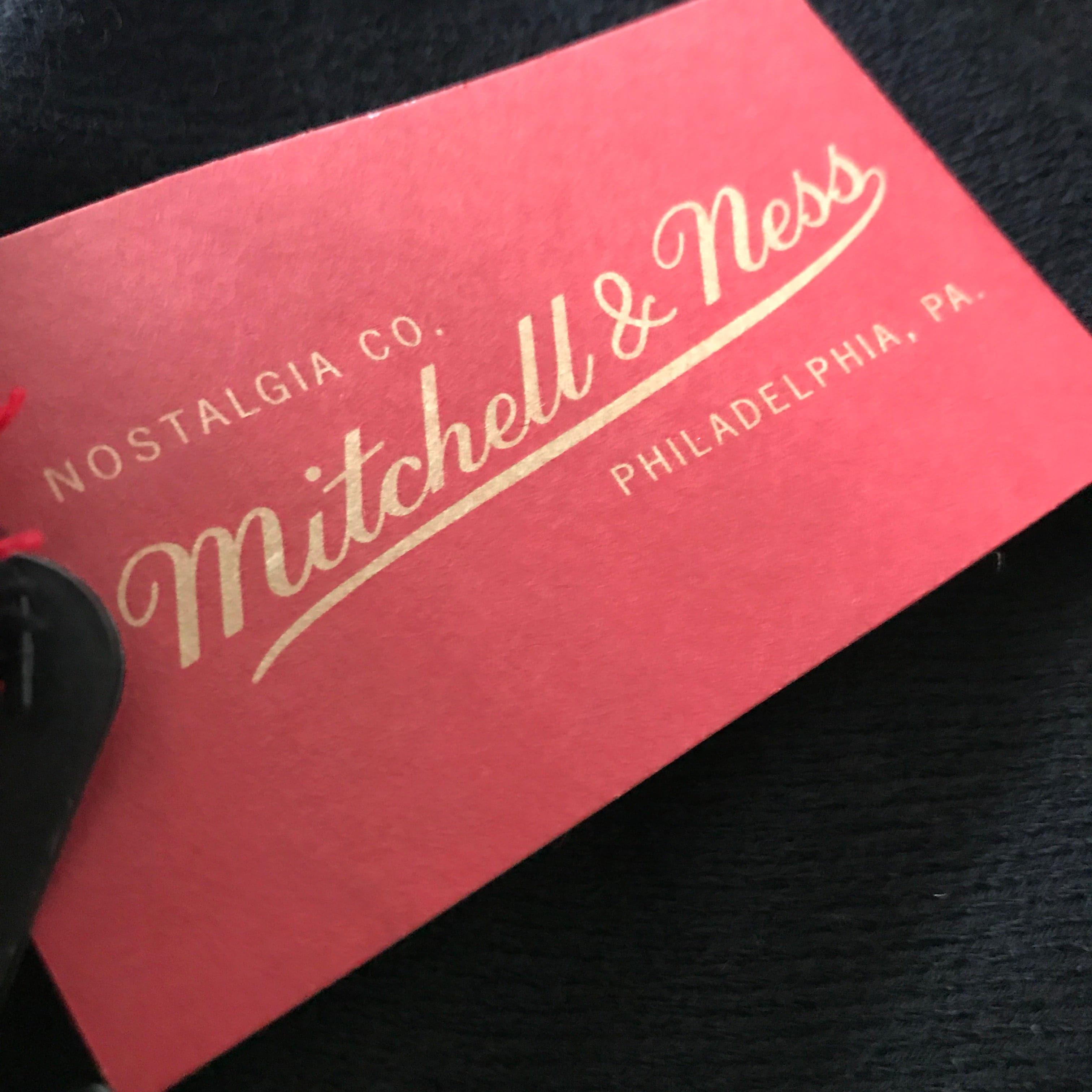 Seattle Supersonics Mitchell & Ness NBA Script Burst Pom Knit Beanie - Black