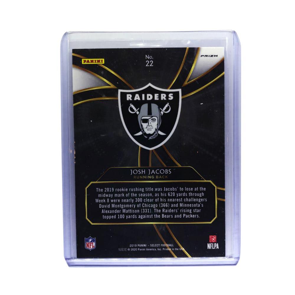 Josh Jacobs Las Vegas Raiders 2019 Panini Select NFL Prizm Rookie Phenomenon Card