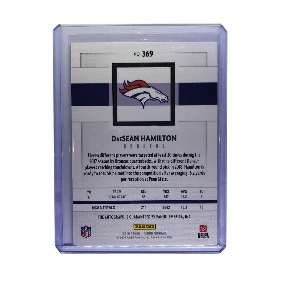 DaeSean Hamilton Denver Broncos 2018 Panini Football NFL 24/99 Rookie Auto Card