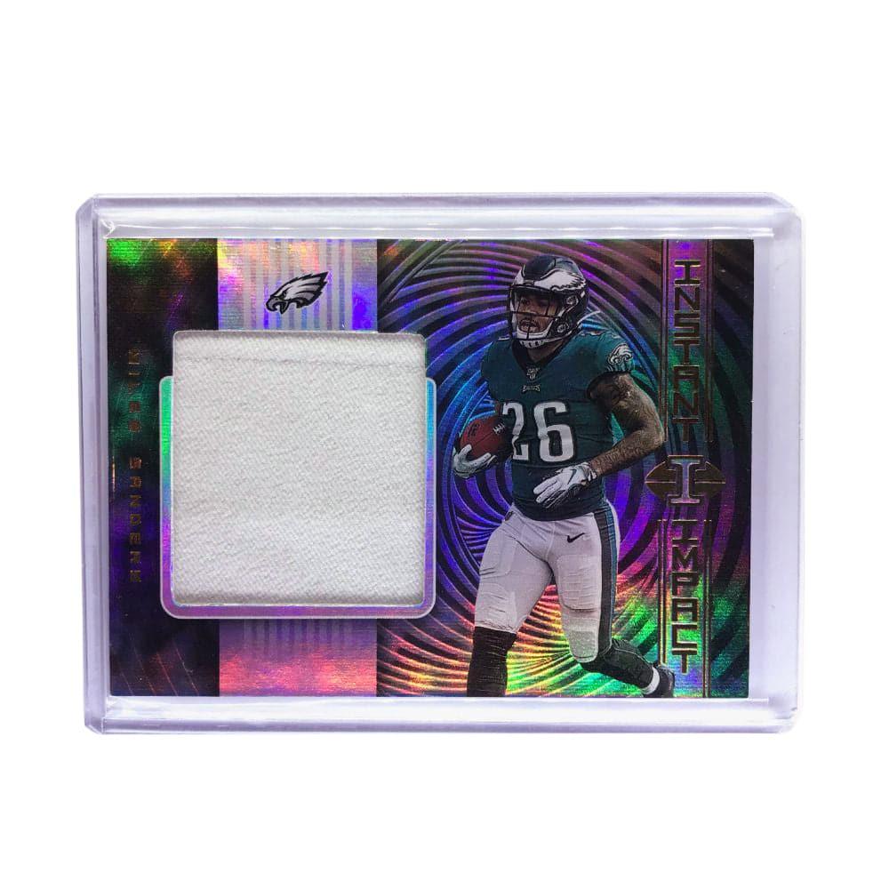 Miles Sanders Philadelphia Eagles 2019 Panini Illusions NFL Instant Impact Rookie Patch Card