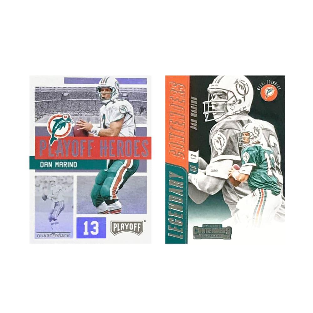 Dan Marino Miami Dolphins 2019 Panini NFL 2 Insert Card Set