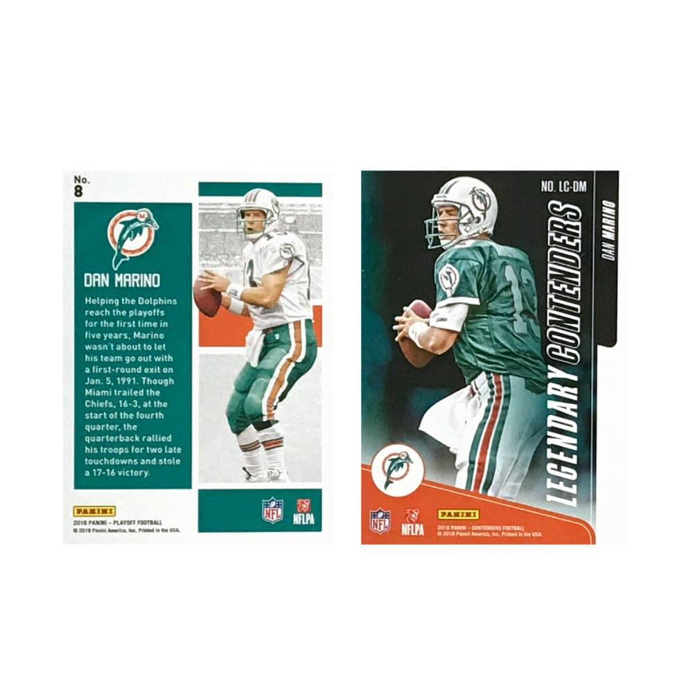 Dan Marino Miami Dolphins 2019 Panini NFL 2 Insert Card Set