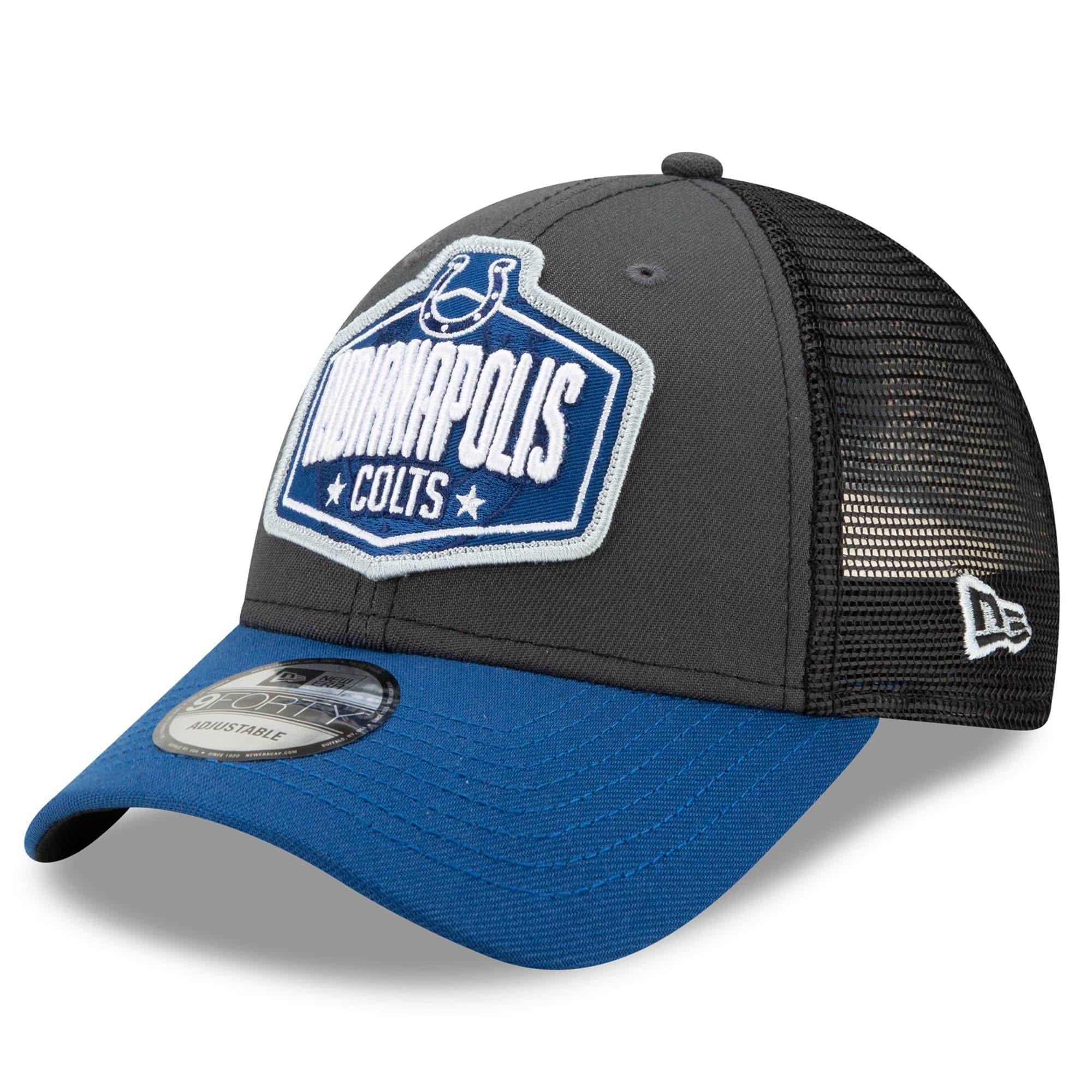 Indianapolis Colts New Era 2021 NFL Draft 9FORTY Snapback Curve Hat - Graphite