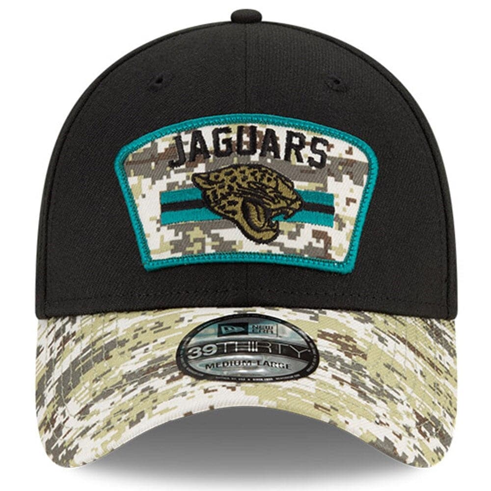 Jacksonville Jaguars New Era NFL 2021 Salute To Service 39THIRTY Flex Fit Hat - Black