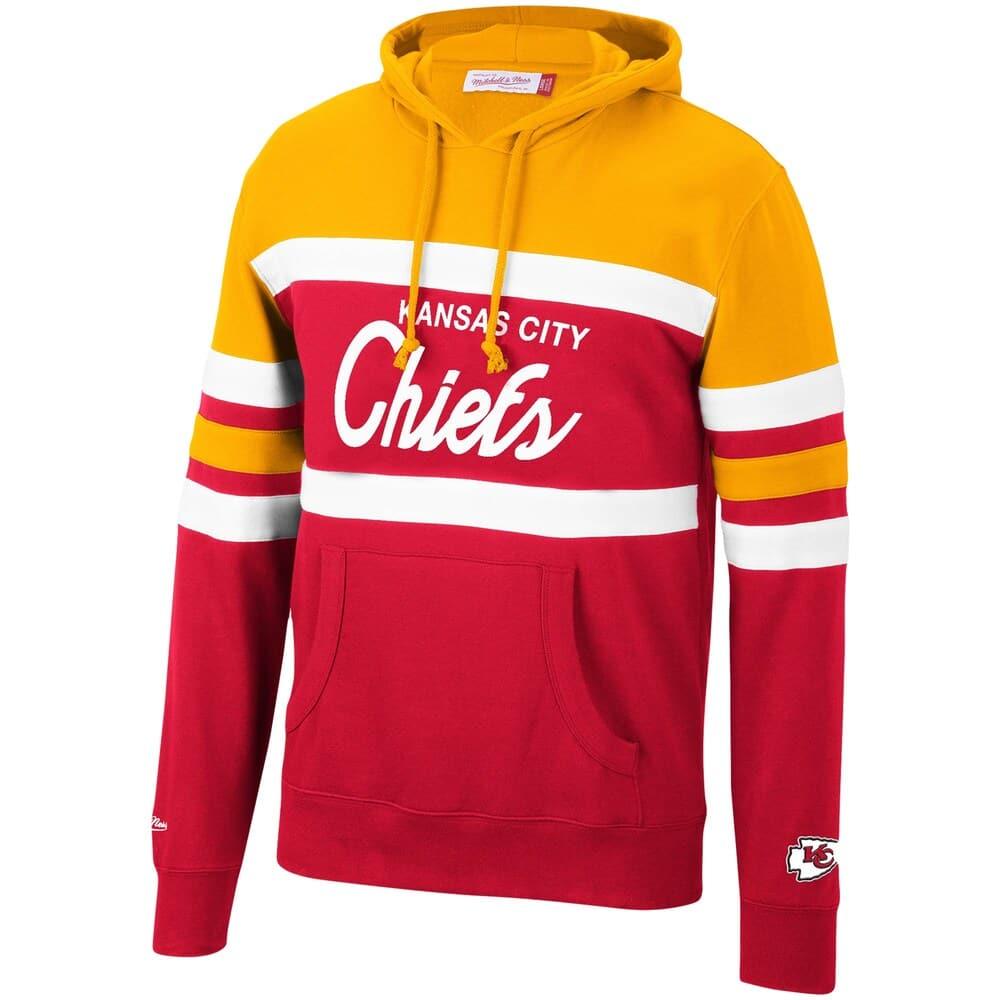 Kansas City Chiefs Mitchell & Ness NFL Head Coach Premium Hoodie Jumper - Red
