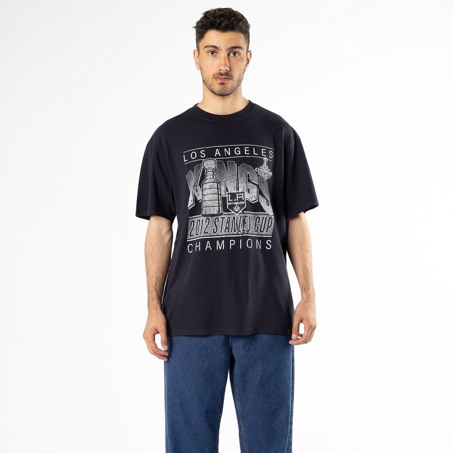 Los Angeles Kings NHL 2012 Stanley Cup Champs Vintage T-Shirt - Faded Black
