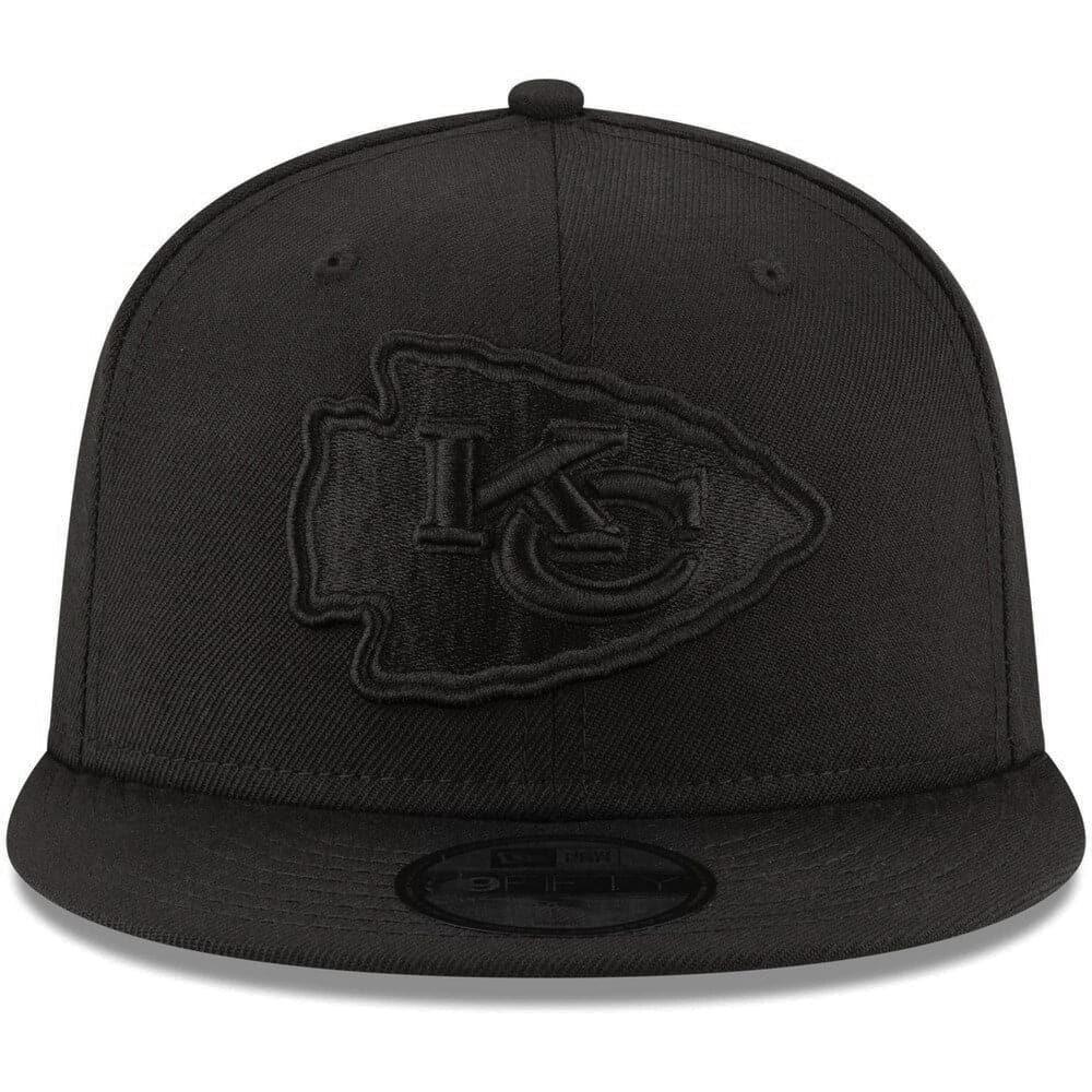 Kansas City Chiefs New Era NFL Black On Black 9FIFTY Snapback Hat - Black