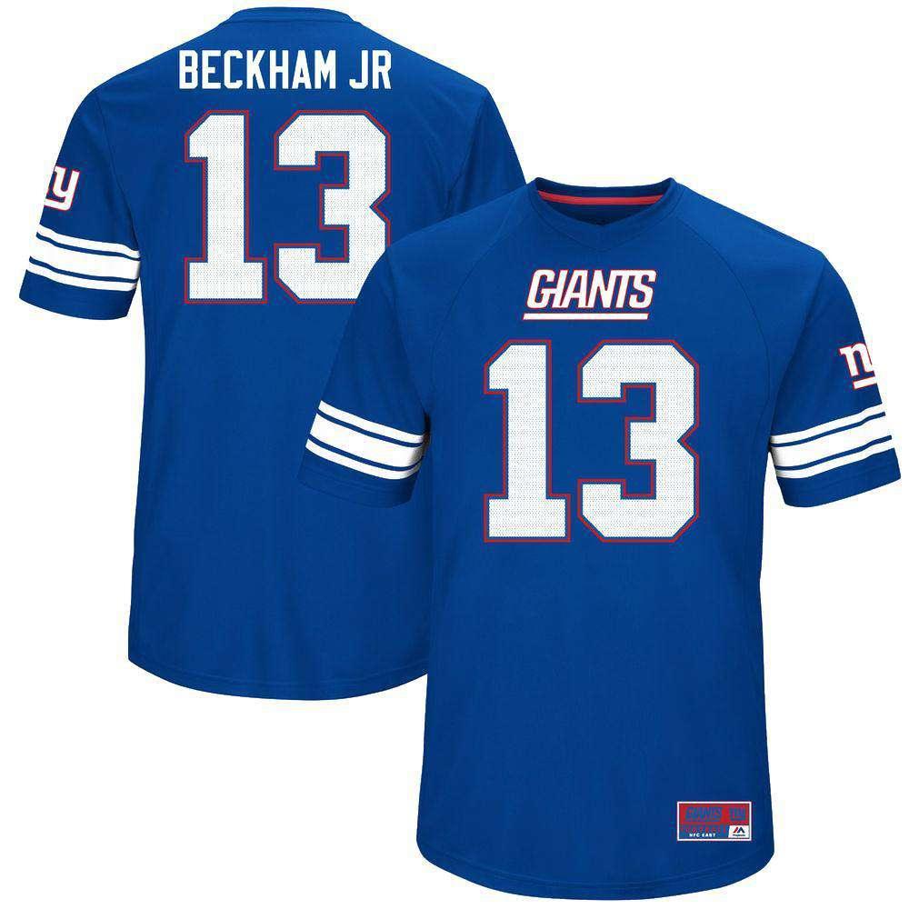 Odell Beckham Jr New York Giants Majestic NFL Hashmark Jersey - Blue