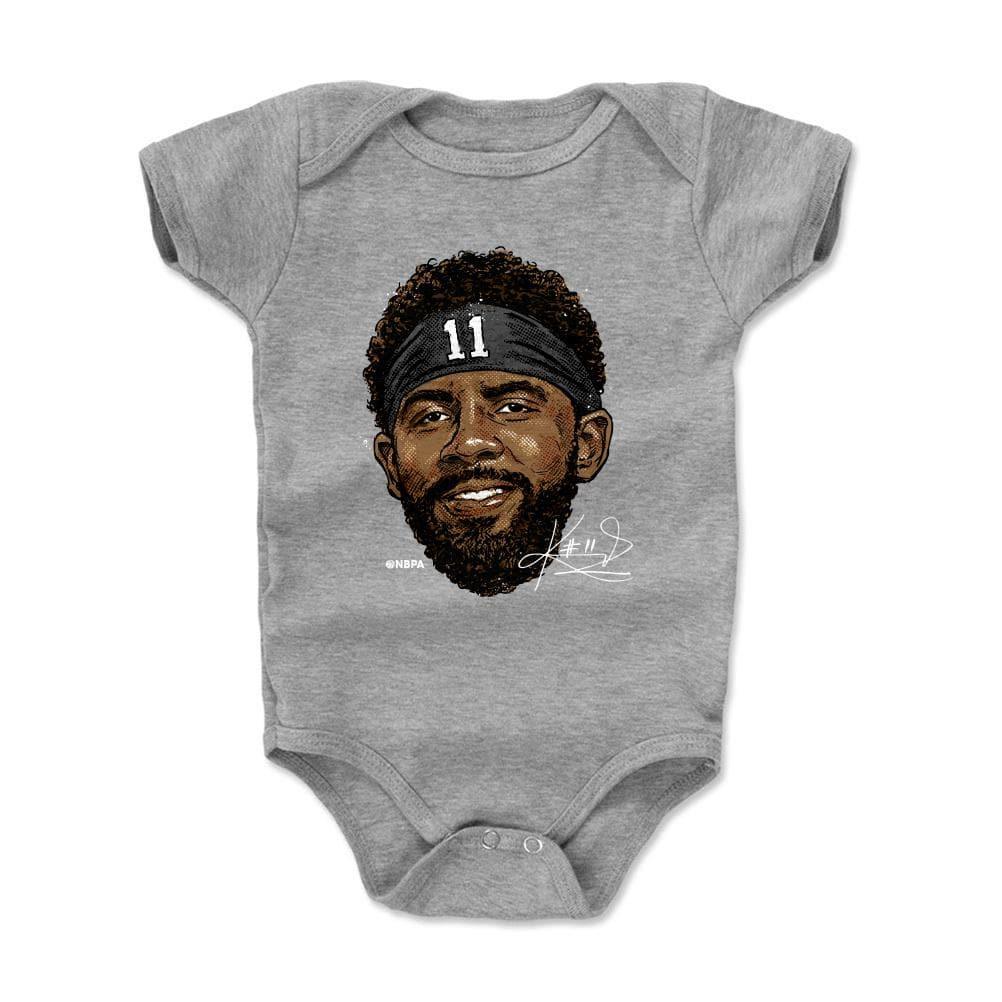 Babies Kyrie Irving Brooklyn Nets 500 Level NBA Smile Onesie - Gray