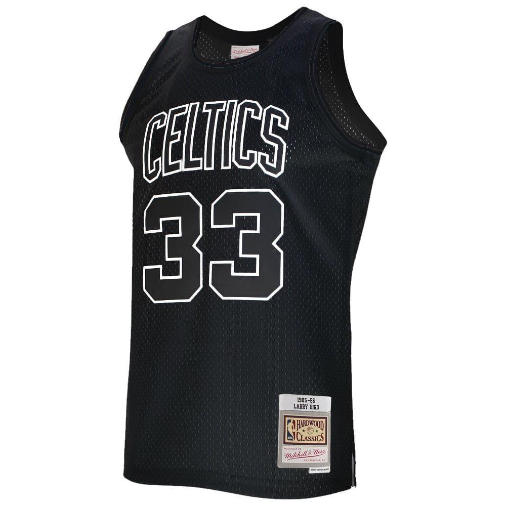 Larry Bird Boston Celtics Mitchell & Ness NBA White Logo Swingman Jersey - Black