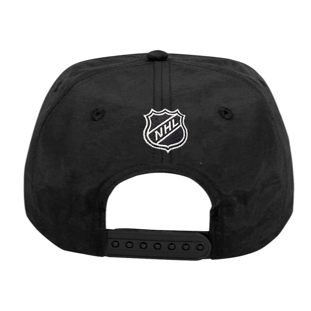 Los Angeles Kings NHL Vintage Script Pre-Curved Nylon Snapback Hat - Black