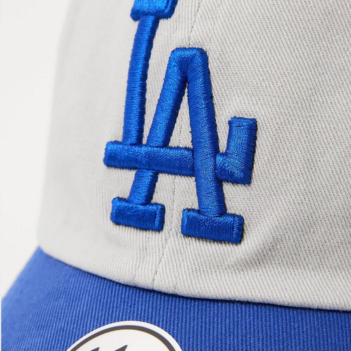Los Angeles Dodgers '47 MLB Team 2-Tone Clean Up Strapback Hat - Grey