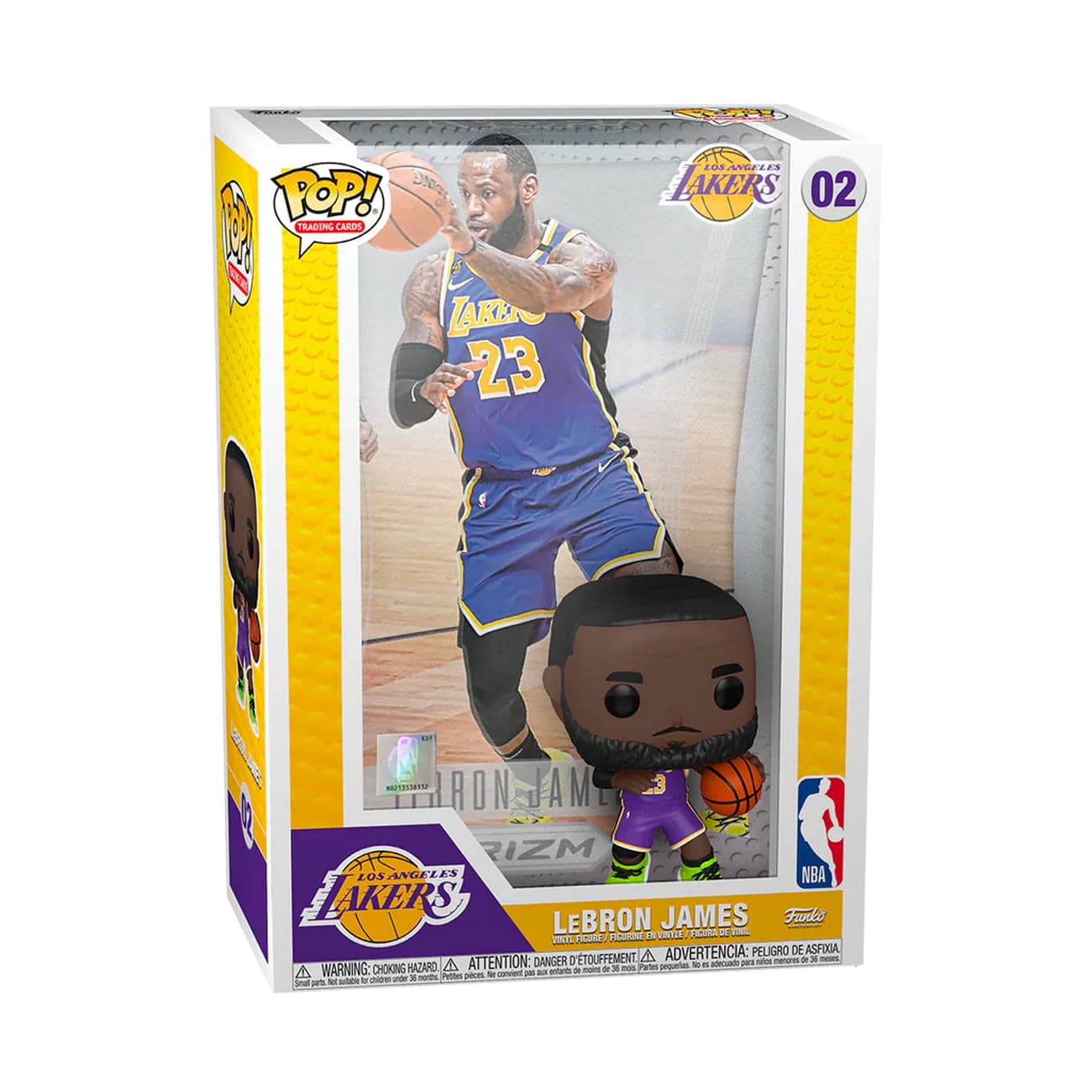 LeBron James Los Angeles Lakers Funko NBA Prizm Trading Card Figure