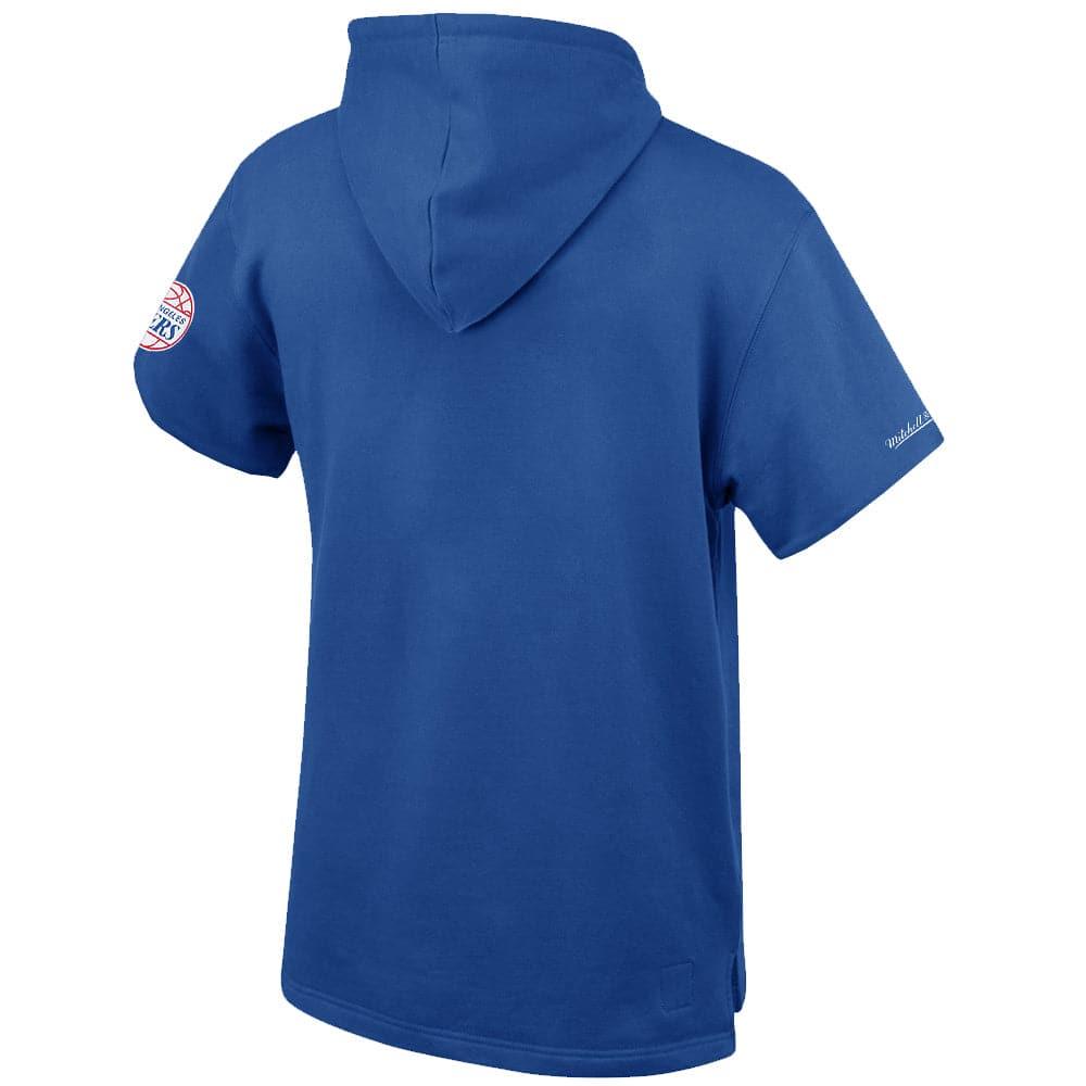 Los Angeles Clippers Mitchell & Ness NBA HWC French Terry Short Sleeve Hoodie Jumper - Blue