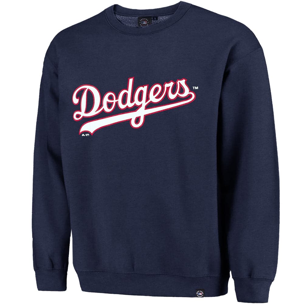 Los Angeles Dodgers Majestic MLB Wordmark Vintage Crew Jumper - Navy