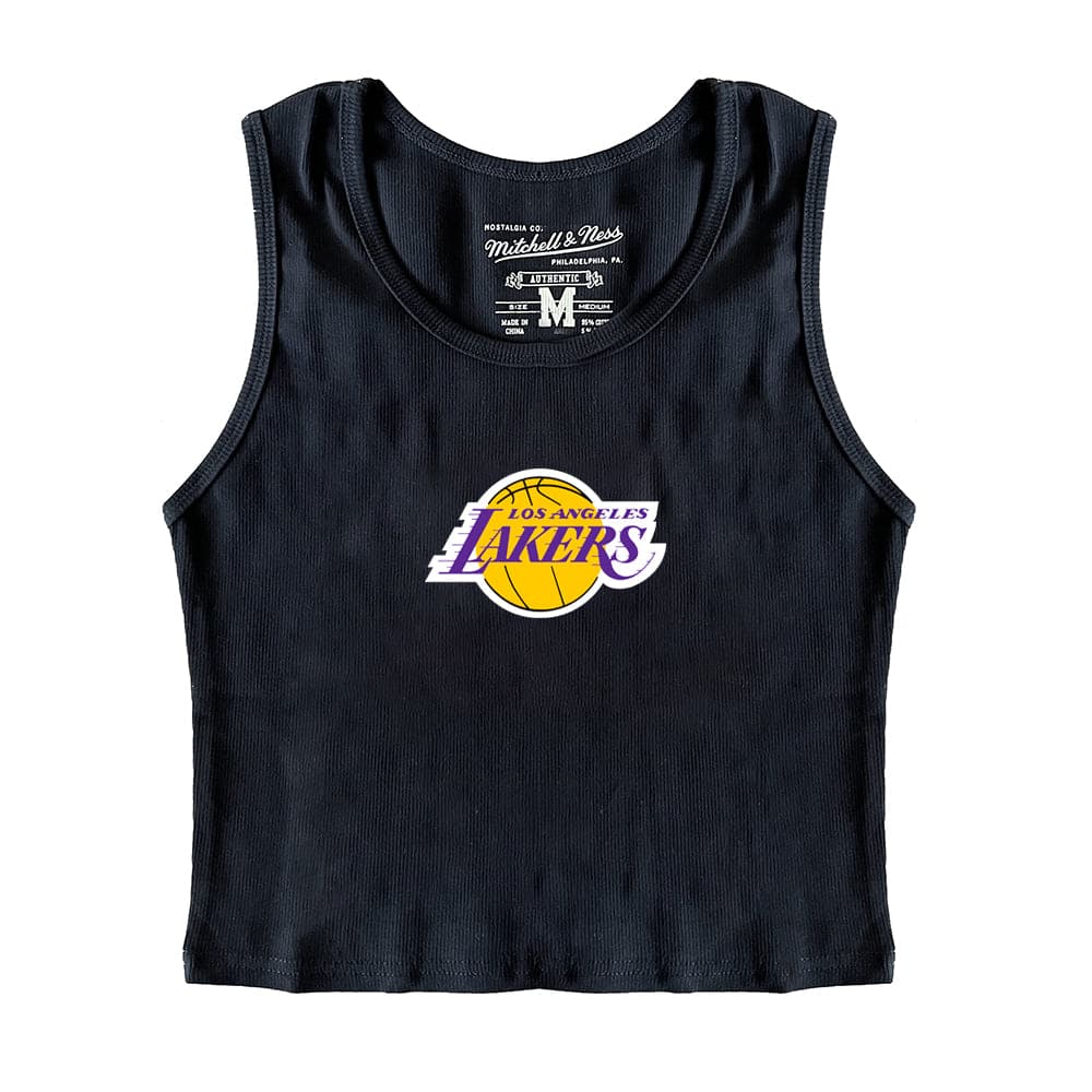 Womens Los Angeles Lakers Mitchell & Ness NBA Classic Rib Vest - Black