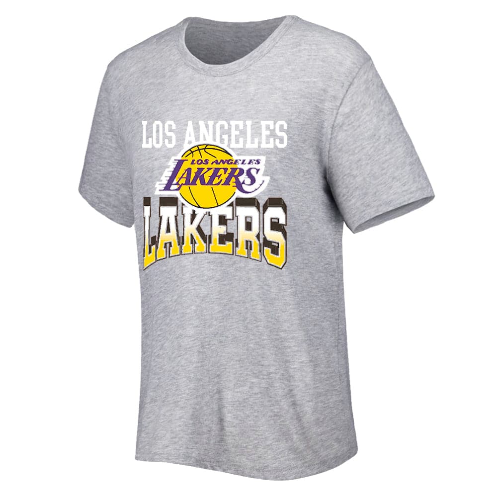 Womens Los Angeles Lakers NBA Essentials Bridgeport Oversized T-Shirt - Grey Marle