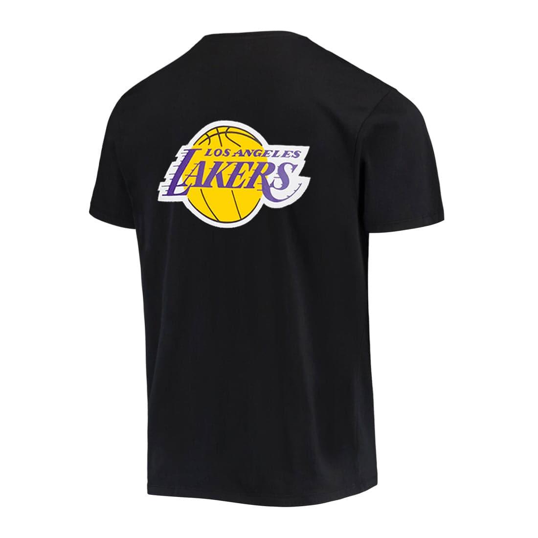 Youths Los Angeles Lakers NBA Essentials Team Logo Repeat T-Shirt - Black