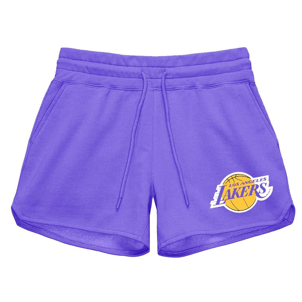 Womens Los Angeles Lakers Mitchell & Ness NBA Team Courtney Short Shorts - Lilac