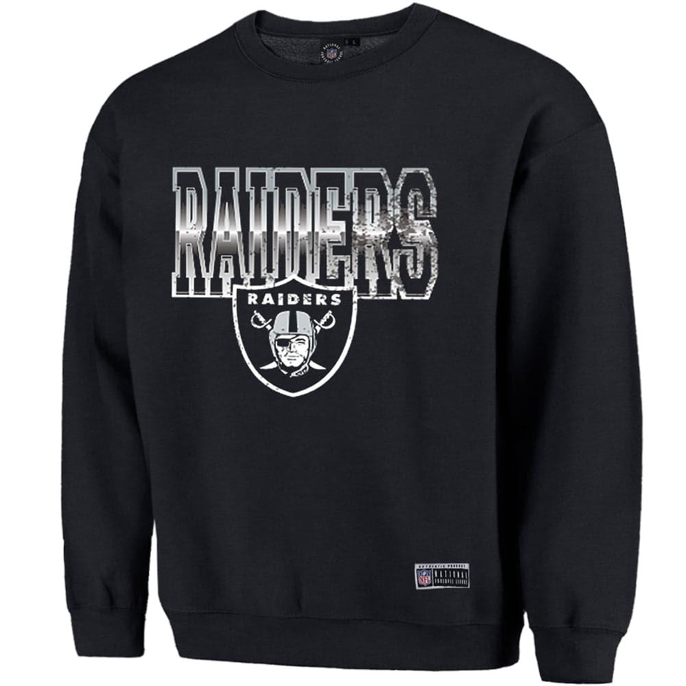 Las Vegas Raiders NFL Collegiate Fade Vintage Crew Jumper - Faded Black