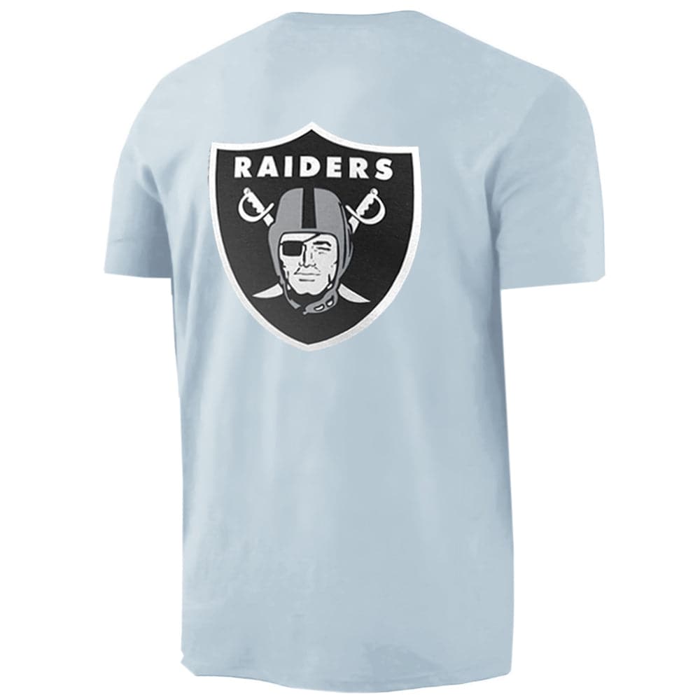Las Vegas Raiders Majestic NFL Jeaner Logo T-Shirt - Blue Fog