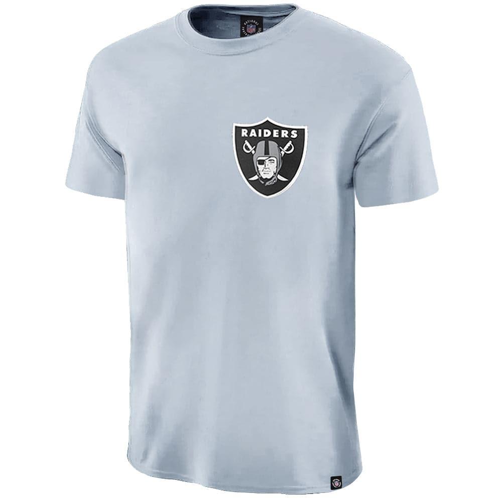 Las Vegas Raiders Majestic NFL Jeaner Logo T-Shirt - Blue Fog