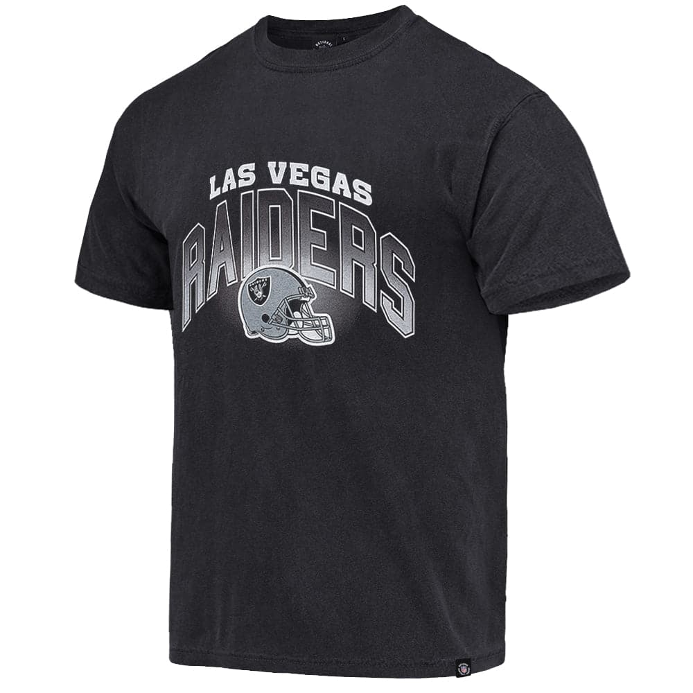Las Vegas Raiders Majestic NFL Sport Arch Vintage T-Shirt - Faded Black