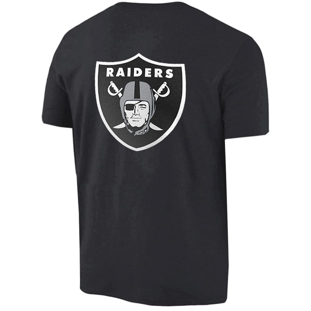 Las Vegas Raiders Majestic NFL Jeaner Logo T-Shirt - Faded Black