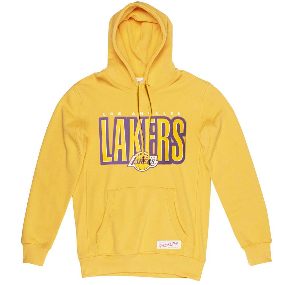 Los Angeles Lakers Mitchell & Ness NBA Retro Blur Hoodie Jumper - Faded Yellow