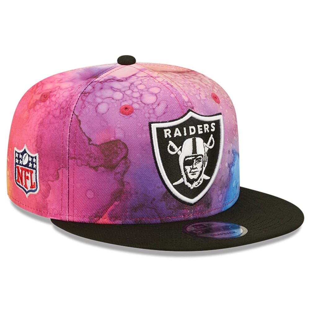 Las Vegas Raiders New Era NFL 22 Crucial Catch 9FIFTY Snapback Hat  - Pink/Black