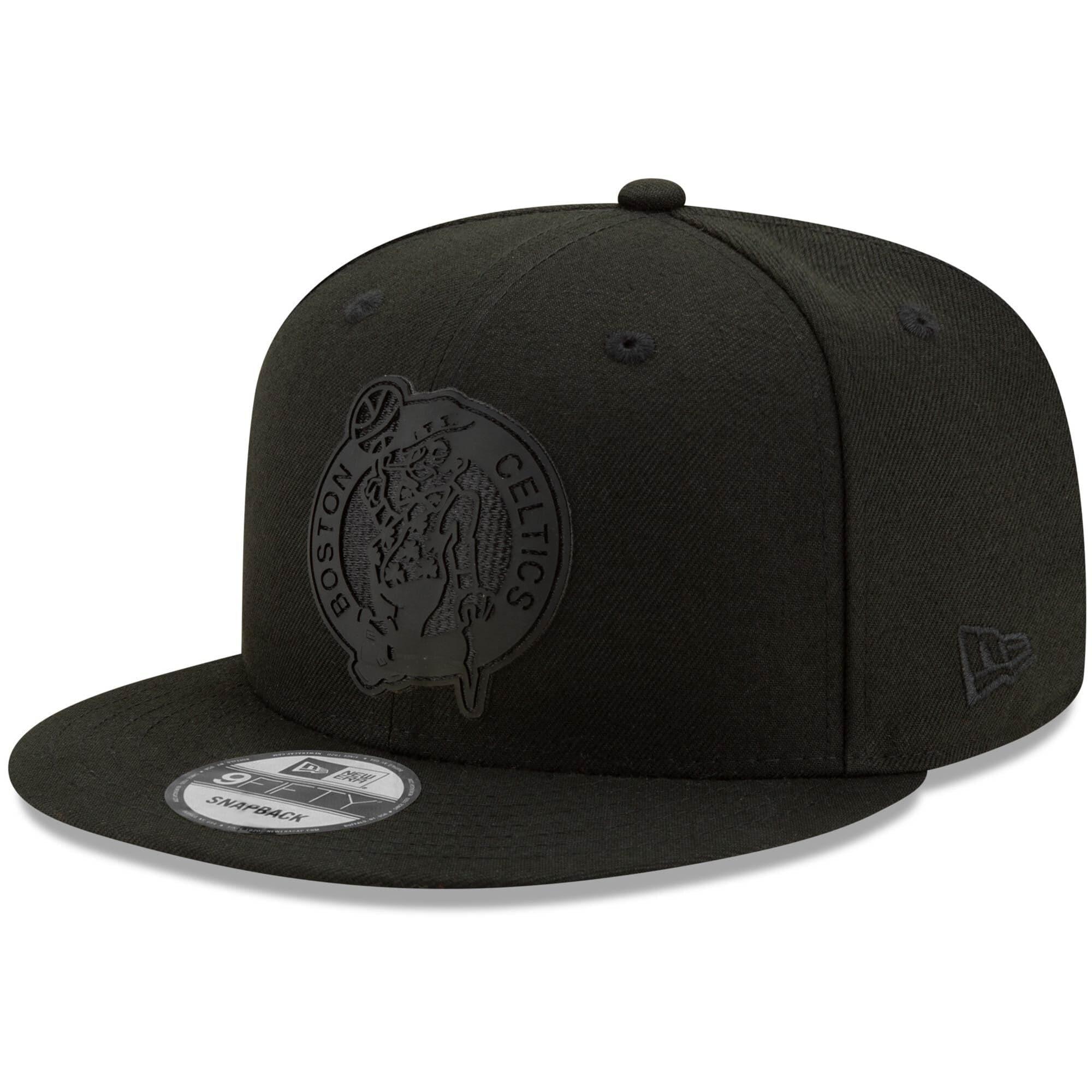 Boston Celtics New Era NBA 2020 Black On Black Back Half 9FIFTY Snapback Hat