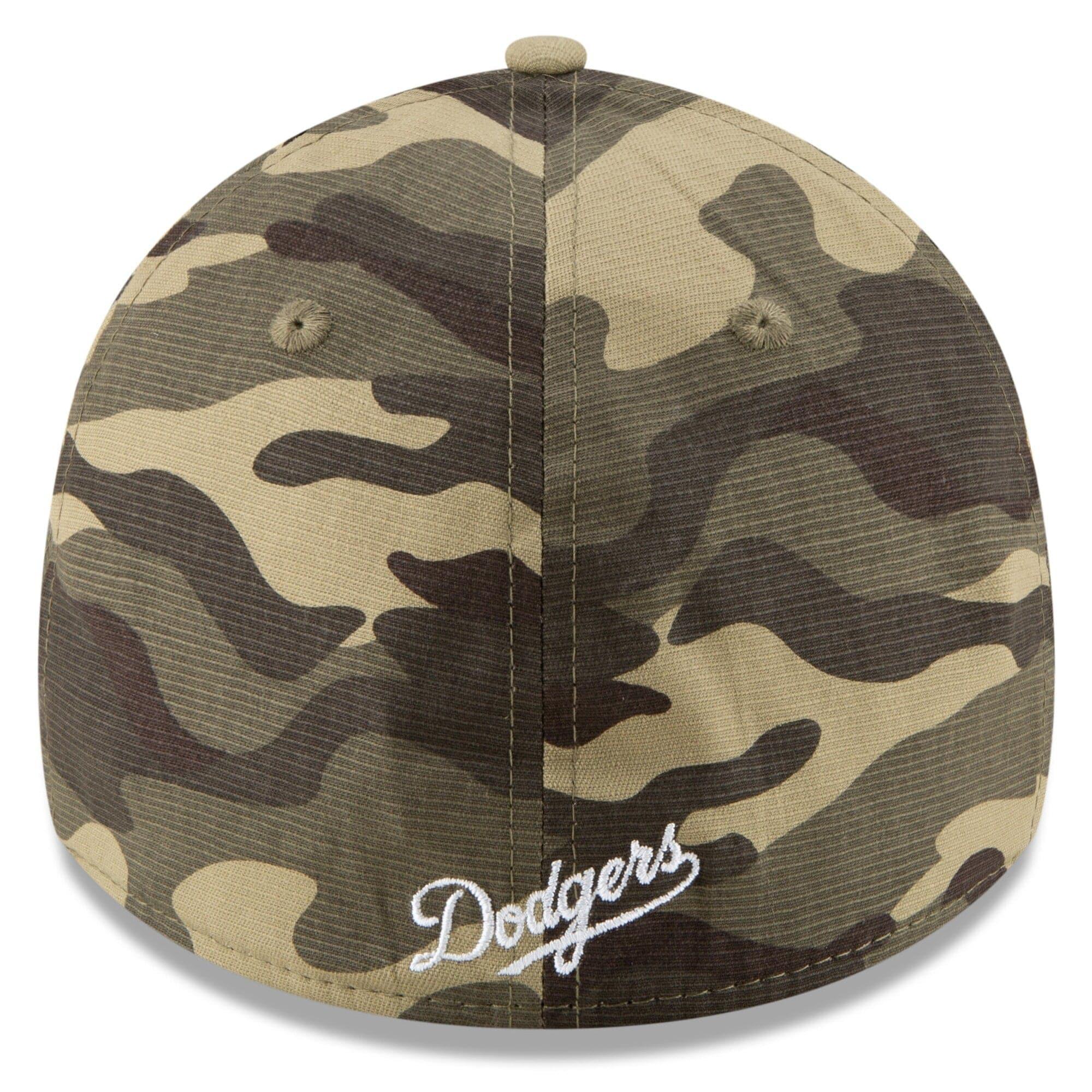 Los Angeles Dodgers New Era MLB 2021 Armed Forces 39THIRTY Flex Fit Curve Hat - Camo